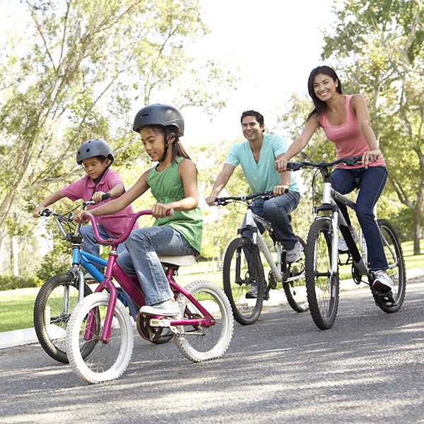 Family on Bikes